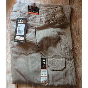 5.11 Tactical Pants 48 Relaxed Fit Unhemmed Khaki